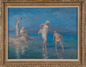 Les Baigneurs En Bord De Mer