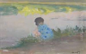 Jeune Fille Au Bord De L'eau by Pavel Dmitrievic Smarov