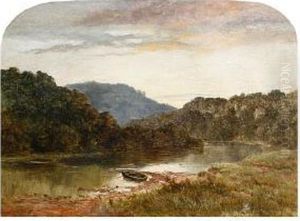 Sundown On The Wye Near Monmouth