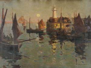 Evening At Newlyn by Robert Borlase Smart