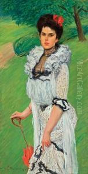 The White Dress: Portrait Of A Young Woman - view 1