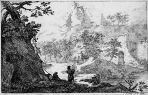 Die Burgruine Auf Der Anhohe by Jan Smees
