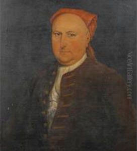 Portrait Of A Gentleman Wearing A Brown Waistcoat And Red Headscarf