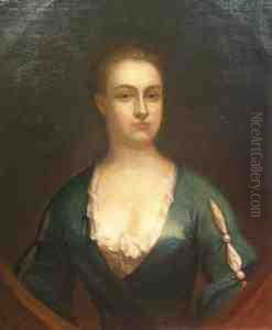 Portrait Of A Lady In A Painted Cartouche, Said To Be Mrs.clark Portrait Of A Lady In A Painted Cartouche, Said To Be Mrs.clark