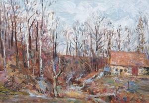 The Old Water Mill Near Berna In Silesia by Emil Smidt