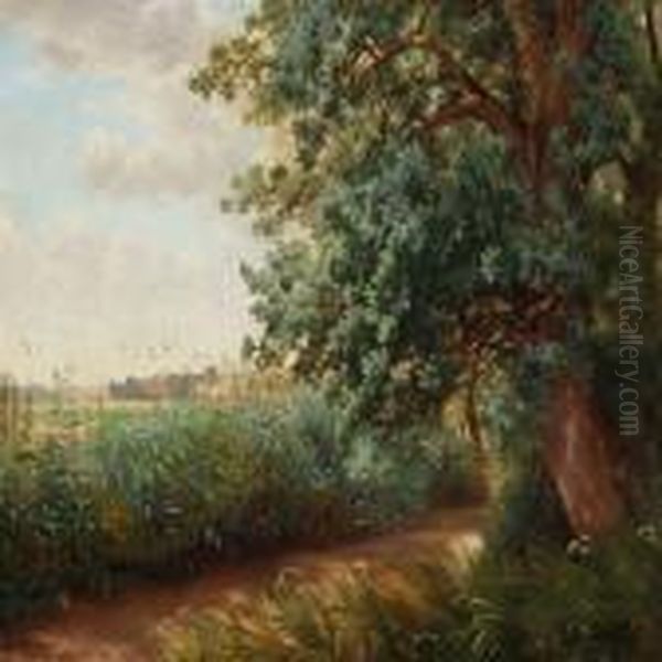 Landscape With Stream, In The Background Village - view 1