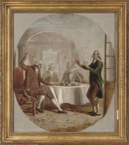 A Tea-time Tantrum, In A Feigned Oval by Robert Smirke