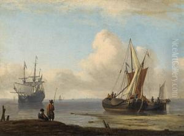 Kustenlandschaft Mitsegelschiff Und Booten - view 1