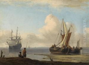 Kustenlandschaft Mitsegelschiff Und Booten