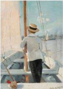 La Promenade En Bateau by Alfred Smith