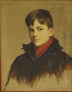 Portrait Of George R Dreher As A Boy by Alfred Everett Smith