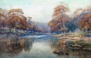 Cattle Watering In The Wharfe by Arthur Reginald Smith
