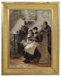 Church Interior Withwomen And Child 1887 Church Interior Withwomen And Child 1887
