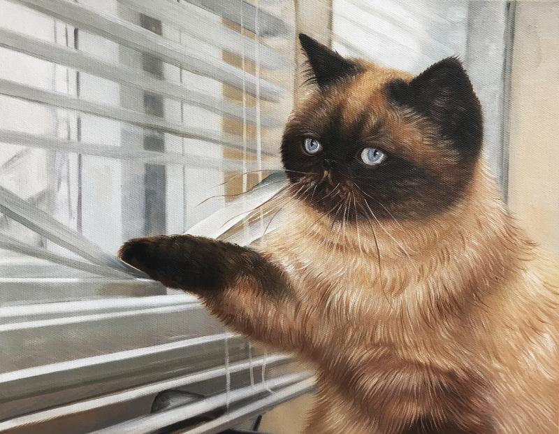 Transform Your Cat Photos into Custom Hand-Painted Oil Portraits - view 1