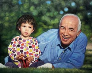 “Transform Your Grandparent and Grandchild Photos into Custom Hand-Painted Oil Portraits thumbnail 4