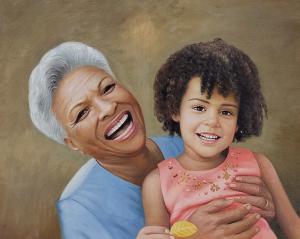 “Transform Your Grandparent and Grandchild Photos into Custom Hand-Painted Oil Portraits thumbnail 5